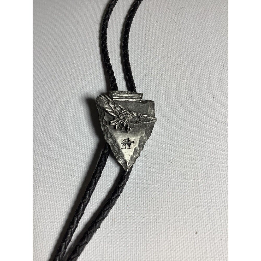 Bolo Tie Flying Eagle 1988 Pewter Siskiyou Buckle Co